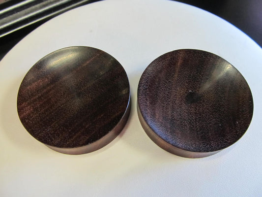 1 15/16" Concave Ebony Wood Plugs By Peoples Jewelry