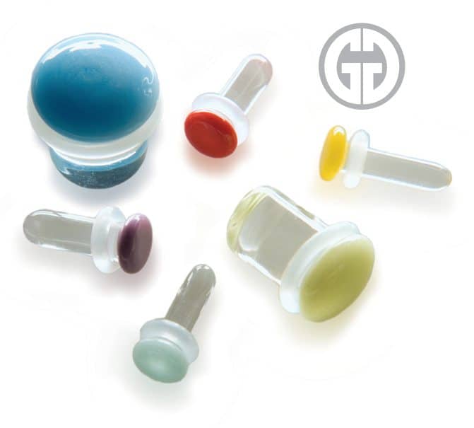 Gorilla Glass Color Front Plugs 7/8" (22mm)