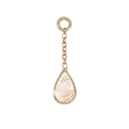 Solid Gold Teardrop Charms by Diablo Organics