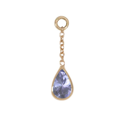 Solid Gold Teardrop Charms by Diablo Organics