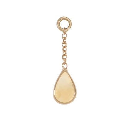 Solid Gold Teardrop Charms by Diablo Organics