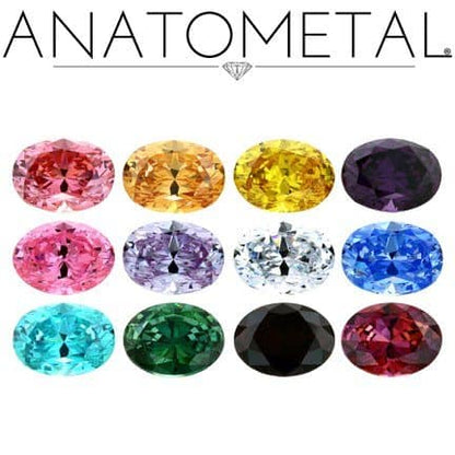 Gemmed Teardrop Eyelets by Anatometal