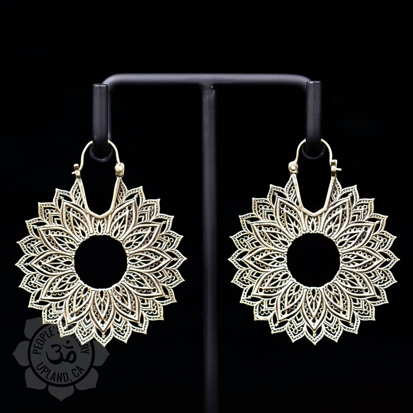 Brass Bloom Earrings by Peoples Jewelry