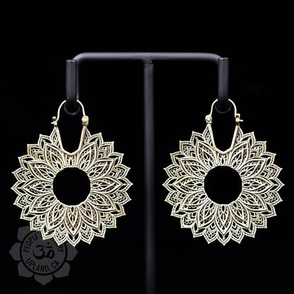 Brass Bloom Earrings by Peoples Jewelry