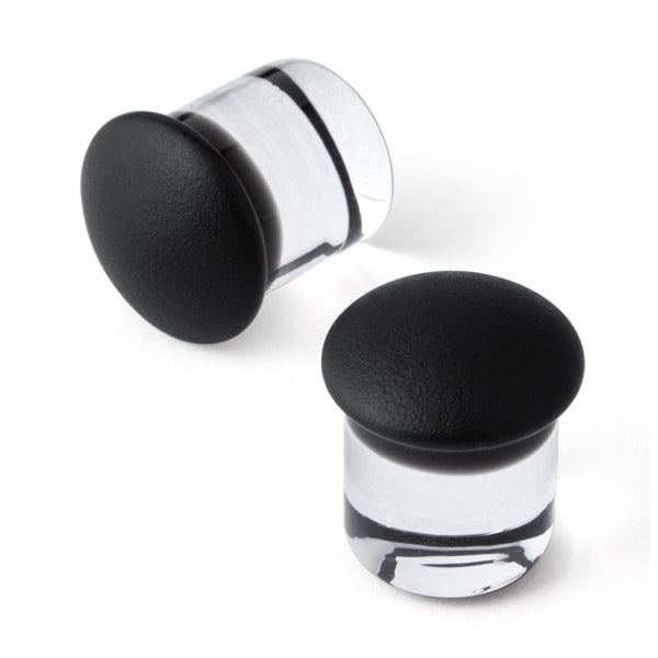 Gorilla Glass Matte Color Front Plugs (Black)