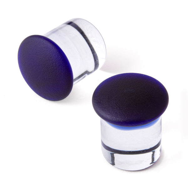 Gorilla Glass Matte Color Front Plugs (Cobalt)