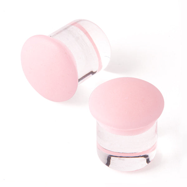 Gorilla Glass Matte Color Front Plugs (Cotton Candy)