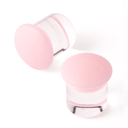 Gorilla Glass Matte Color Front Plugs (Cotton Candy)