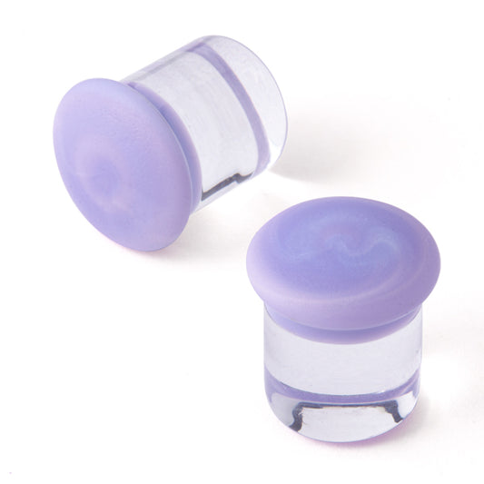 Gorilla Glass Matte Color Front Plugs (Lilac)