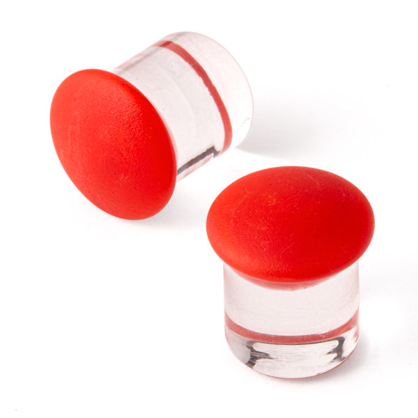 Gorilla Glass Matte Color Front Plugs (Poppy)