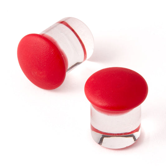 Gorilla Glass Matte Color Front Plugs (Red)