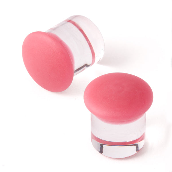 Gorilla Glass Matte Color Front Plugs (Rose)