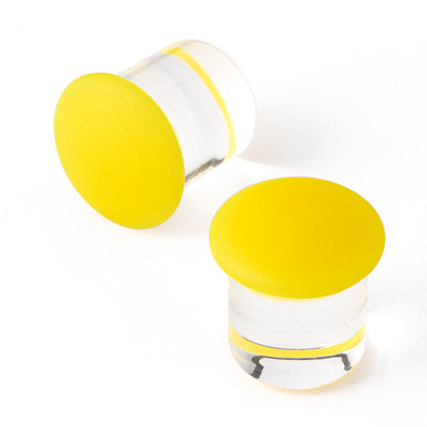 Gorilla Glass Matte Color Front Plugs (Yellow)