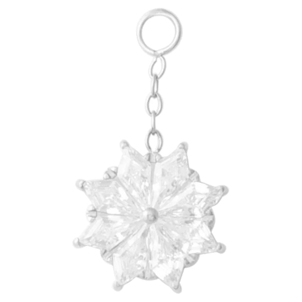 Diablo Organics - Titanium Kite Crystal Charm - Clear CZ