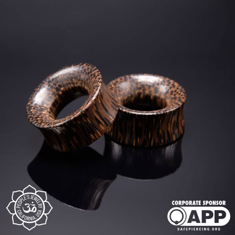 Double Flare Palm Wood Eyelets by Peoples Jewelry