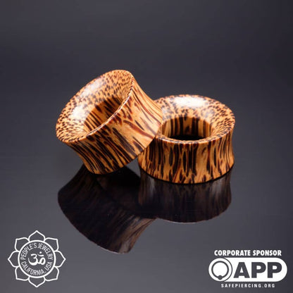 Double Flare Palm Wood Eyelets by Peoples Jewelry