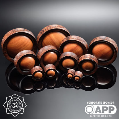 Dark Tamarind Plugs with Saba Wood