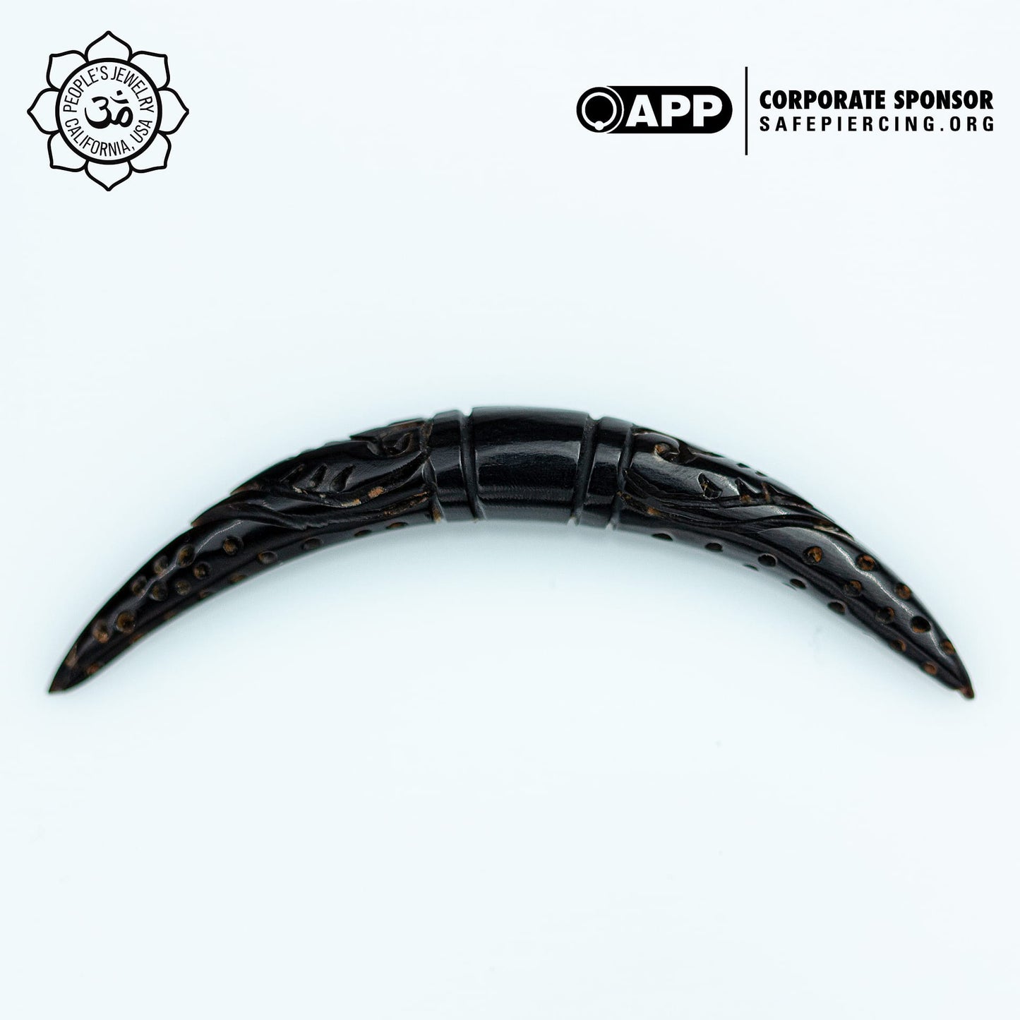 Carved Feather Horn Tusks by Peoples Jewelry