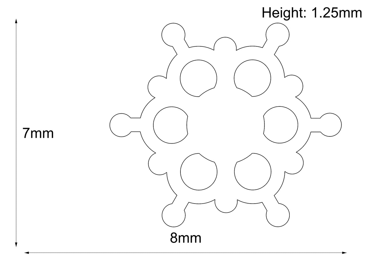 Threadless 18k Gold Small Lattice Wheel End - Industrial Strength