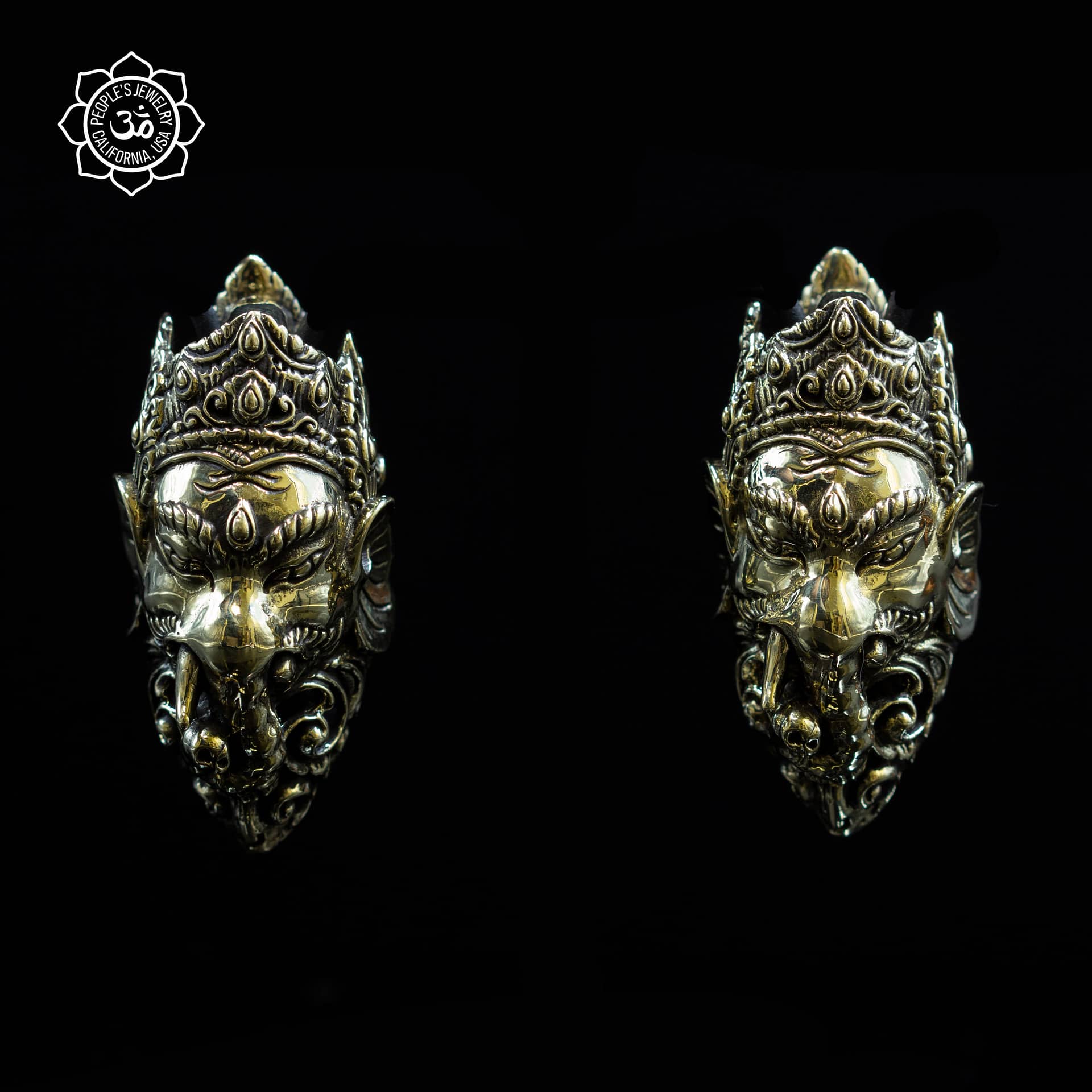 yellow brass ganesha weights