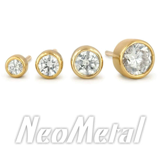 Neometal - Gold Bezel-Set Faceted Gems