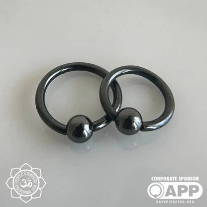 Niobium Captive Bead Rings by Peoples Jewelry