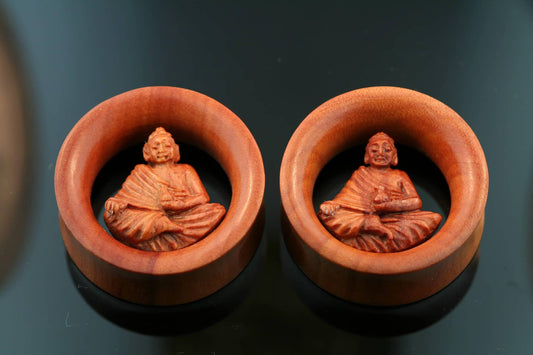 Sawo Wood Buddha Plugs/Eyelets