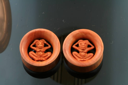 Saba Wood Monkey Plugs/Eyelets