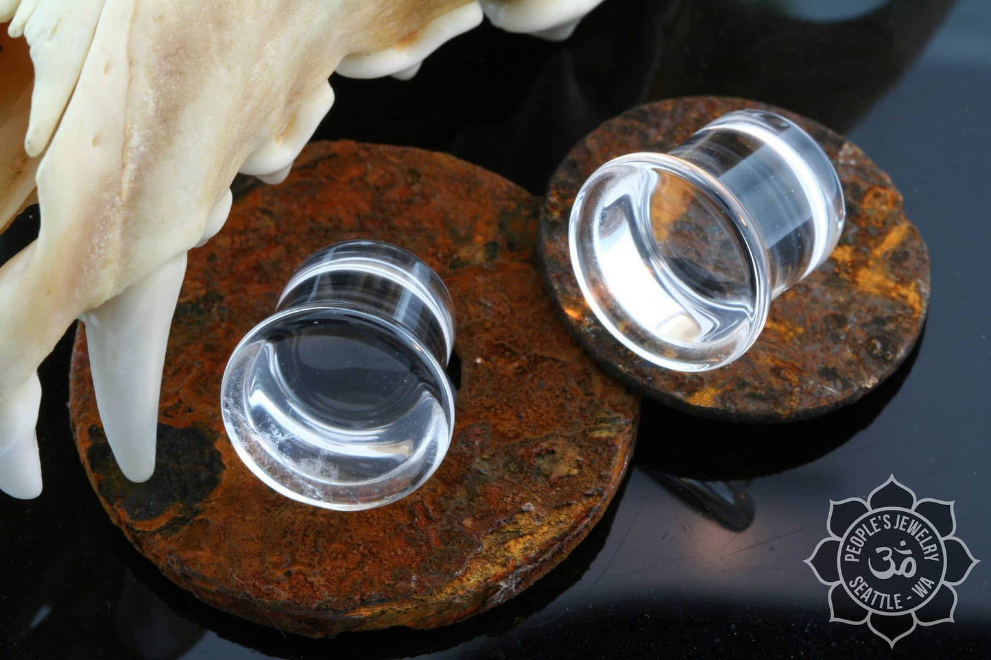 Rock Crystal Single Flare Plugs