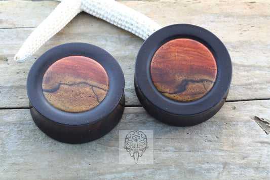 Ebony with Amboyna Burl Inlay