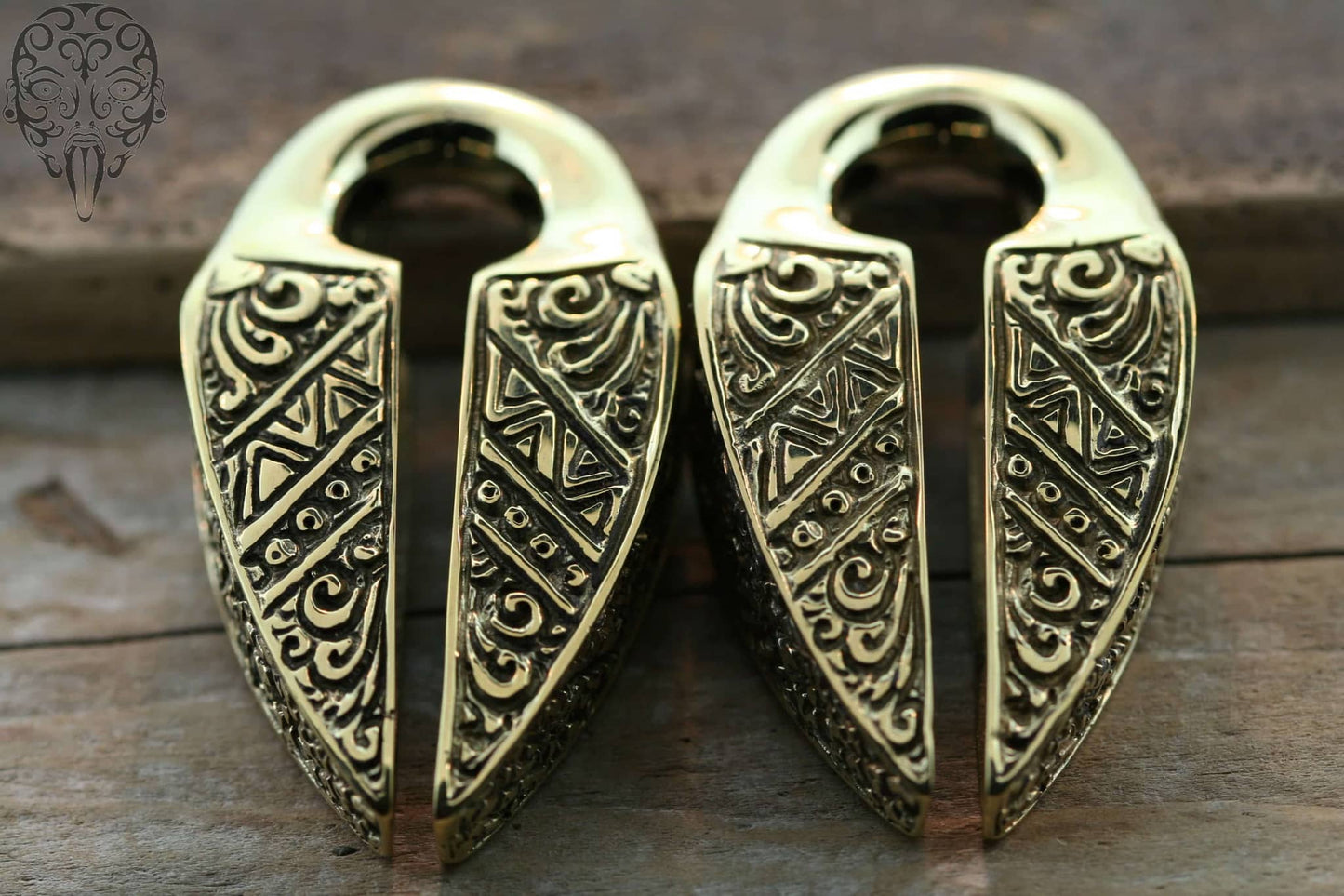 Brass Pantai Ear Weights by Diablo Organics