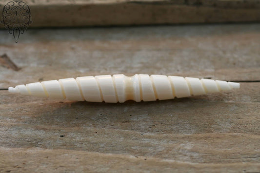 Carved Spiral Buffalo Bone Spikes by Peoples Jewelry