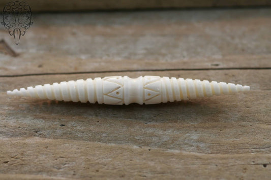 Buffalo Bone Carved Notched Spikes by Peoples Jewelry