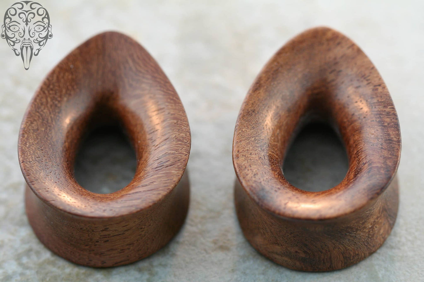 Burl Wood Teardrop Eyelets by Diablo Organics