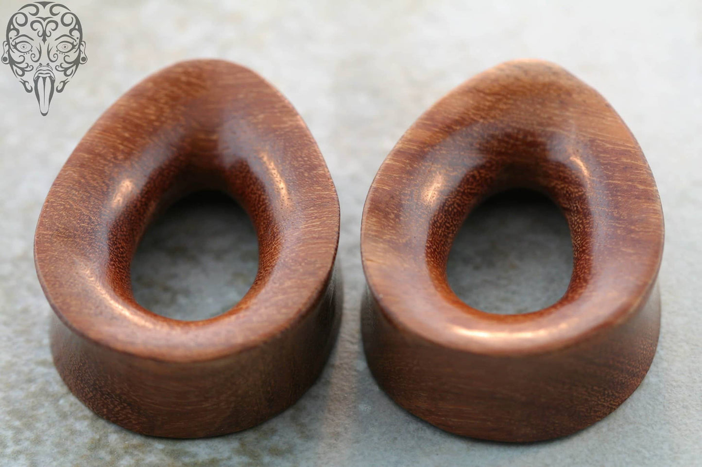 Burl Wood Teardrop Eyelets by Diablo Organics