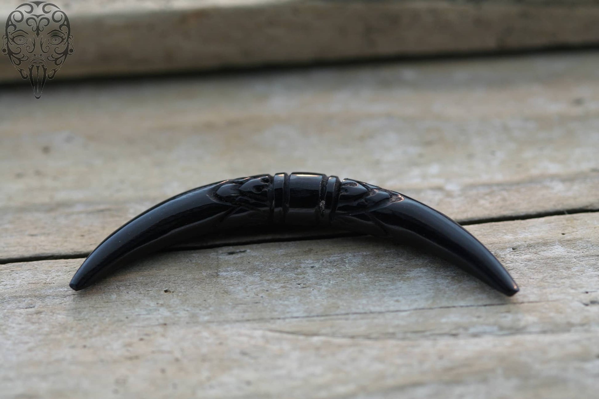 Buffalo Horn Carved Tusks