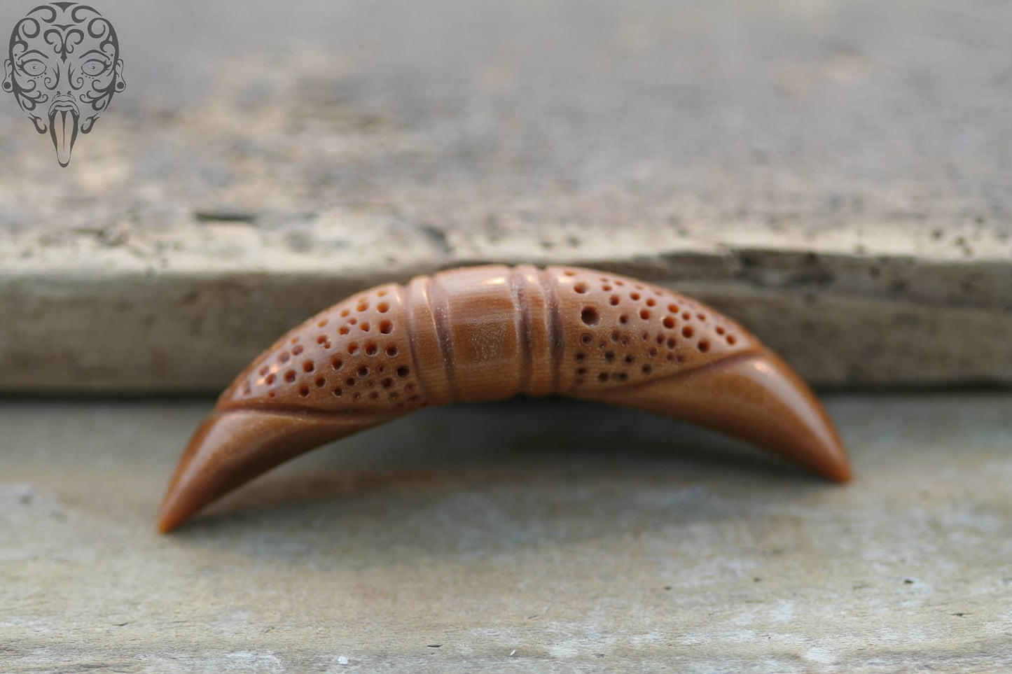 Tagua Nut Carved Septum Tusks by Peoples Jewelry