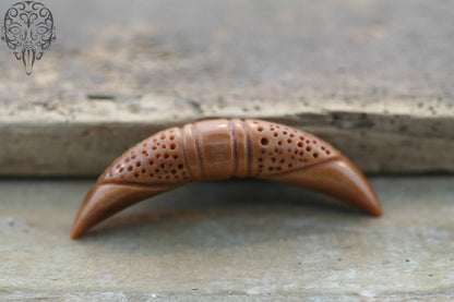 Tagua Nut Carved Septum Tusks by Peoples Jewelry