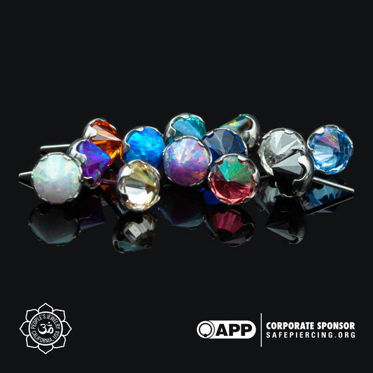 Threadless 4mm Inverted Prong-Set Gems