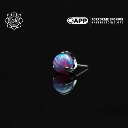 Threadless Claw Set Opal Balls by Peoples Jewelry