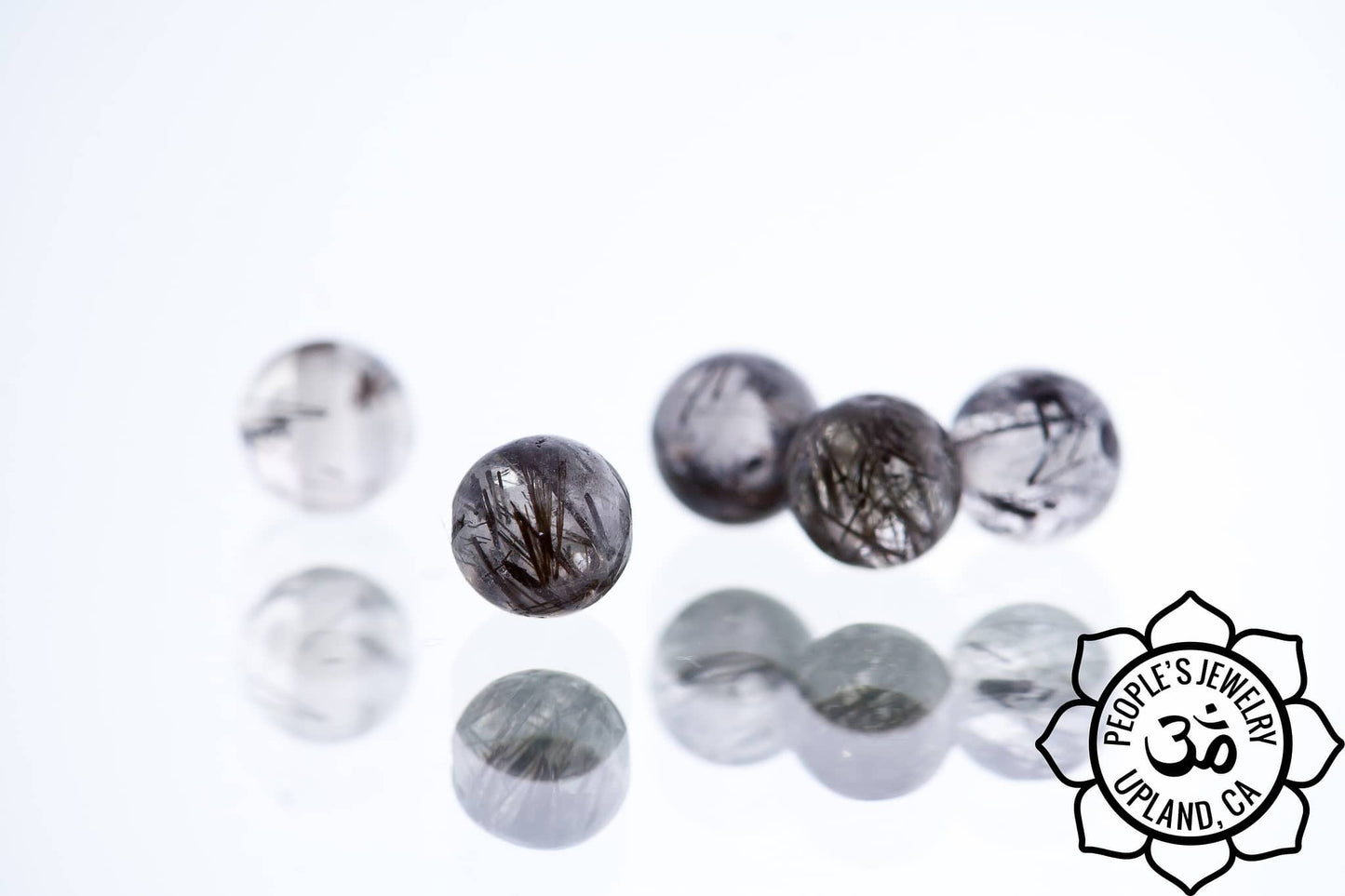 Captive Stone Balls - Tourmalated Quartz