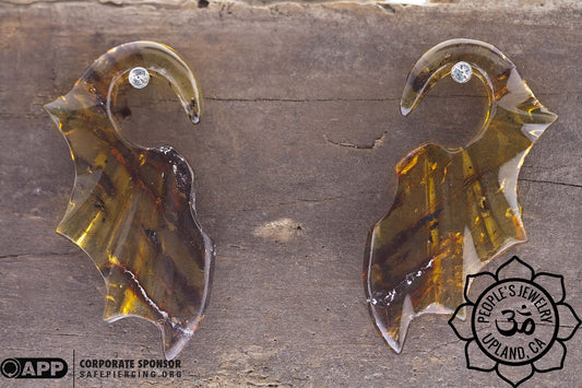 Amber Bat Wing Hanging Design by Peoples Jewelry