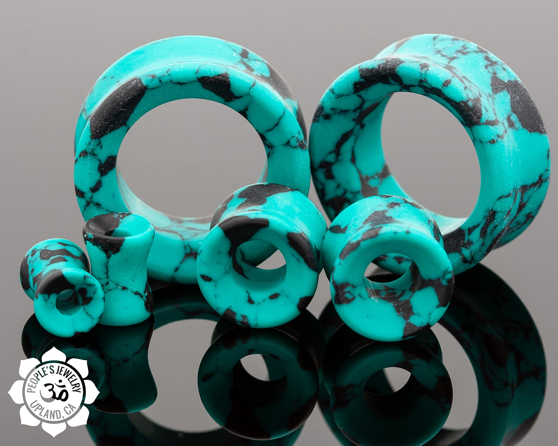 Synthetic Turquoise Eyelets