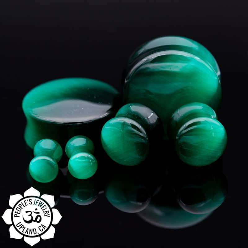 Emerald Cat's Eye plugs