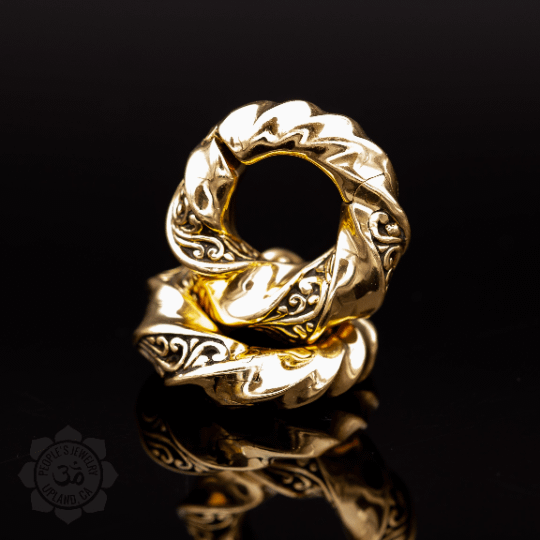 Brass Filigree Twist Clickers by Peoples Jewelry