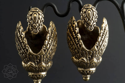 Naga Brass Ear Weights by Peoples Jewelry