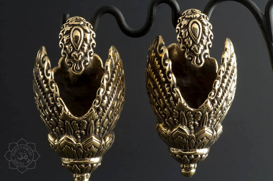 Naga Brass Ear Weights by Peoples Jewelry