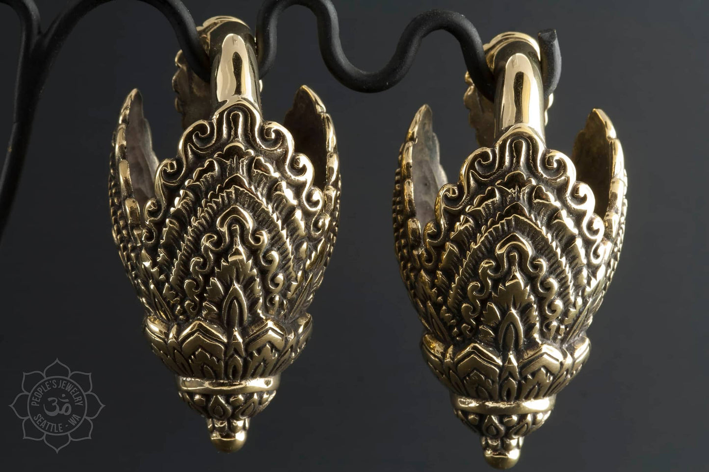 Naga Brass Ear Weights by Peoples Jewelry