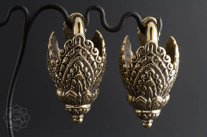 Naga Brass Ear Weights by Peoples Jewelry