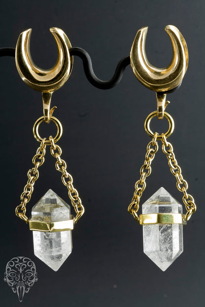 Solid Brass Crystal DT Dangles by Diablo Organics